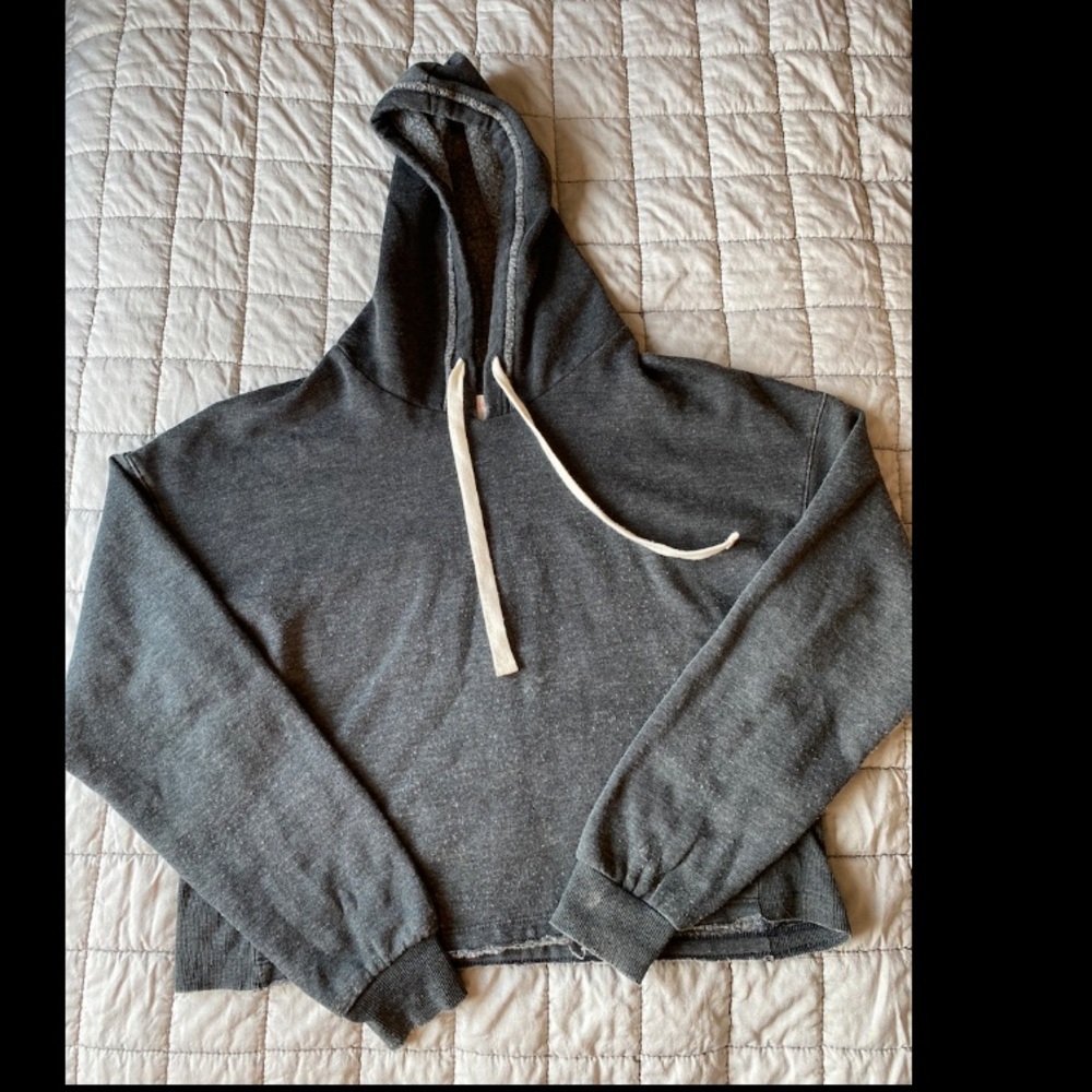 Dark gray cropped hoodie